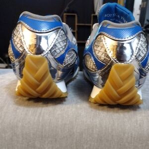 Bottega Veneta Women Sneakers in Blue and Silver